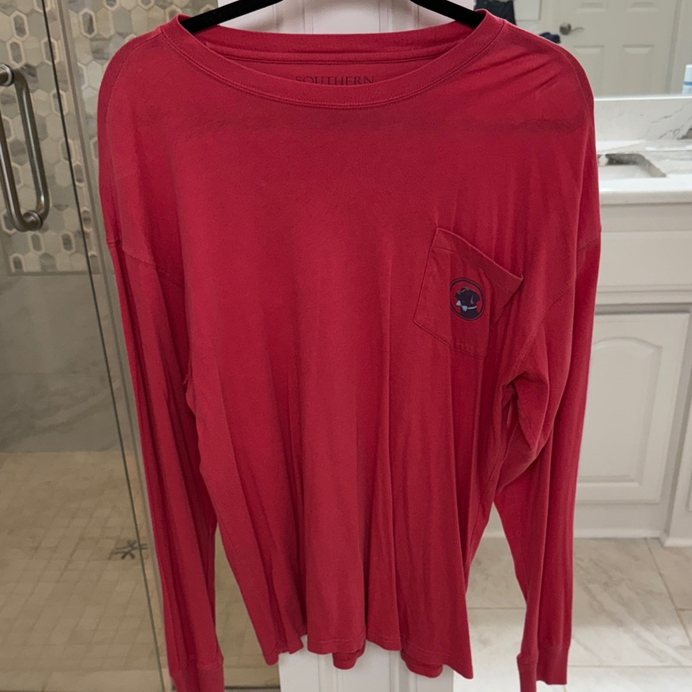 Southern Proper Large Muted Red Long Sleeve Tee